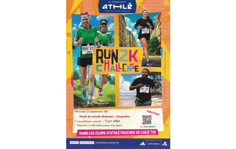 Run 2k Mercredi 23 septembre à 18h